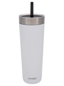 Thermal mug with straw Luxe Tumbler 720 ml - Salt