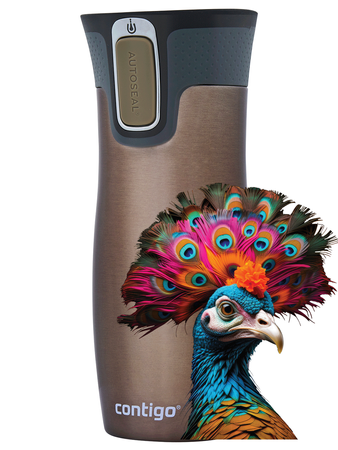 Contigo West Loop 2.0 470 ml thermal mug - Latte - Peacock Eye