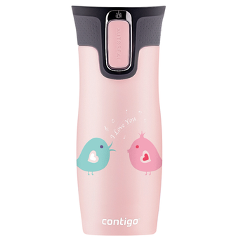 Contigo West Loop 2.0 470ml thermal mug - Millenial pink - Bird love 