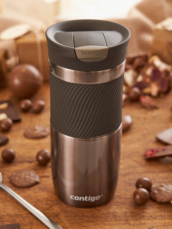 Thermal mug Contigo Byron 470ml  with custom inscription - engraved - Gunmetal