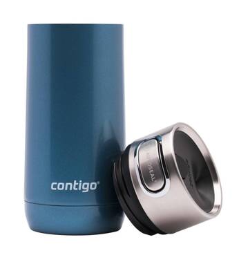 Thermal mug Contigo Luxe Autoseal 360 ml with custom inscription - engraved -  Cornflower