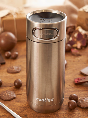 Thermal mug Contigo Luxe Autoseal 360 ml with custom inscription - engraved - Stainless Steel