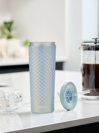 Water mug with straw Contigo AutoClose Tumbler - Macaroon