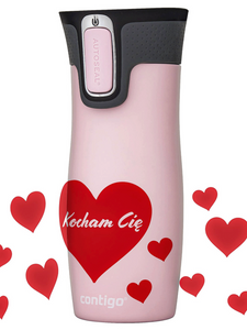 Contigo West Loop Hearts mug thermique 470 ml - Pink Matte