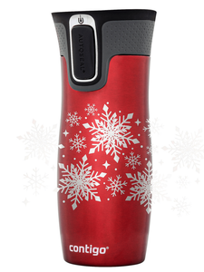 Mug isotherme Contigo West Loop 470 ml Snow Stars - Rouge