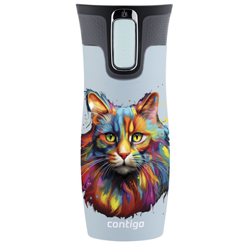 Contigo Mug thermique West Loop 2.0 470ml - Chat - Bleu mat 