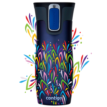 Contigo Mug thermique West Loop 2.0 470ml - Flores - Bleu marine mat