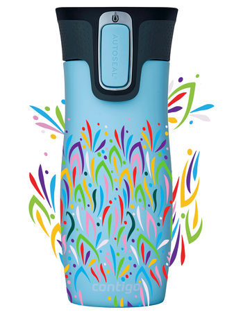 Contigo Mug thermique West Loop 2.0 470ml - Flores - Bleu mat