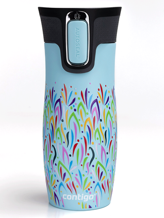 Contigo Mug thermique West Loop 2.0 470ml - Flores - Bleu mat