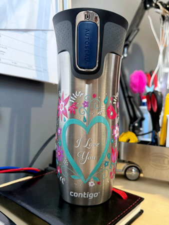 Contigo Mug thermique West Loop 2.0 470ml - I love You - Acier 