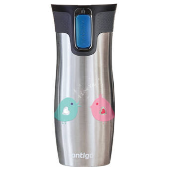 Contigo Mug thermique West Loop 2.0 470ml - L'amour des oiseaux - Acier 