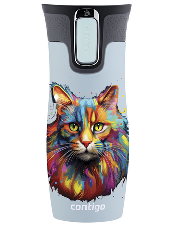 Mug isotherme Contigo West Loop 2.0 470ml - Bleu Mat - Chat