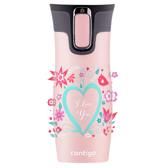 Mug isotherme Contigo West Loop 2.0 470ml - Rose mat - I love You