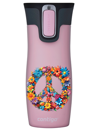 Mug isotherme Contigo West Loop 2.0 470ml - Rose mat - Peace