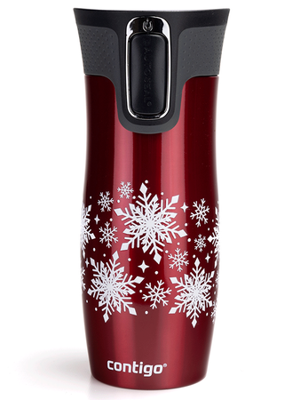 Mug isotherme Contigo West Loop 470 ml Snow Stars - Rouge