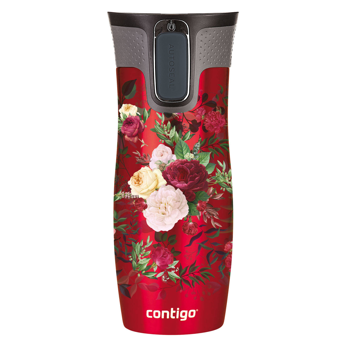 Mug thermique Contigo West Loop 2.0 470 ml - Fleurs - Rouge