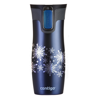 Mug thermique Contigo West Loop 470 ml Snow Stars - Bleu marine