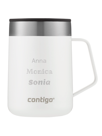 Tasse personnalisée thermiqnue Contigo Streeterville 420 ml - Blanc