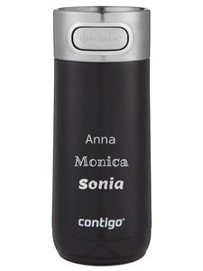 Personalisierbarer thermobecher Contigo Luxe Autoseal 360 ml - Schwarz