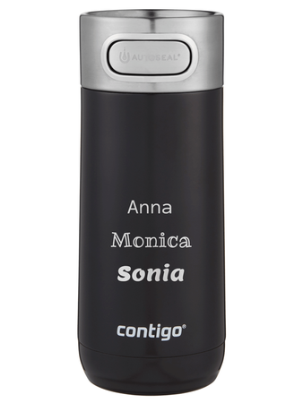 Personalisierbarer thermobecher Contigo Luxe Autoseal 360 ml - Schwarz