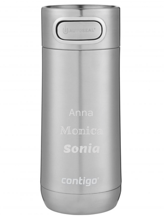 Personalisierbarer thermobecher Contigo Luxe Autoseal 360 ml - Silber