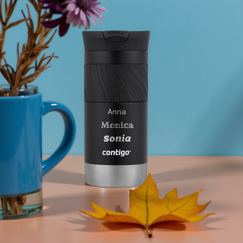 Mug thermique Contigo Byron 2.0 470ml avec gravure - Noir brillant