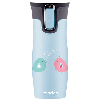 Contigo Tasse thermique West Loop 2.0 470ml - L'amour des oiseaux - Blue Matte