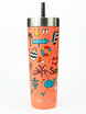 Thermal mug with straw Contigo Luxe Tumbler 720 ml - Summer - Coral