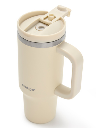 Thermal water mug with engraving Contigo Streeterville Tumbler 1200 ml - Oatmilk