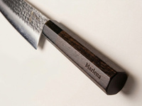 Aka Tori Engraved Damascus Steel 8" Bread Knife - Tokyo Black