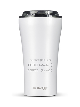 Taza térmica para café Dr.Bacty Apollo 2.0 - 360 ml - Blanco brillante - Con tu grabado