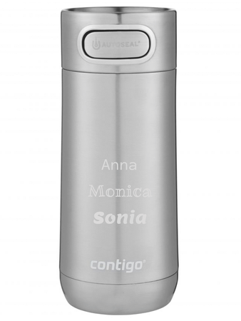 Thermal mug Contigo Luxe Autoseal 360 ml with custom inscription - engraved - Stainless Steel