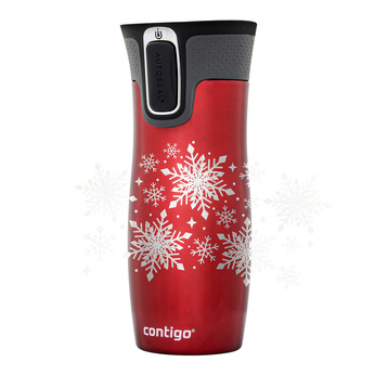 Mug thermique Contigo West Loop 470 ml Snow Stars - Rouge
