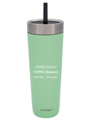 Thermal mug with straw Luxe Tumbler 720 ml with engraving - Cucumber