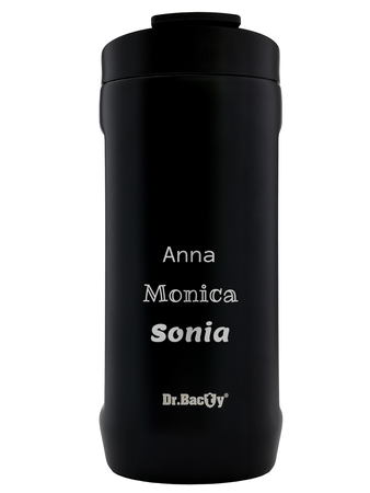 Taza térmica Dr.Bacty Notus 360 ml con grabado - negra