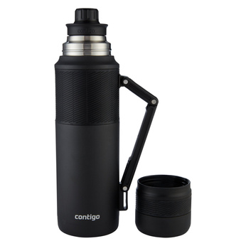 Kaffeethermoskanne / Teethermoskanne Contigo 740 ml - Matt Schwarz - Mit Ihrer Gravur