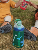 Bidón para niños - Vaso para niños Contigo Gizmo Flip 414ml - Dino verde de la selva