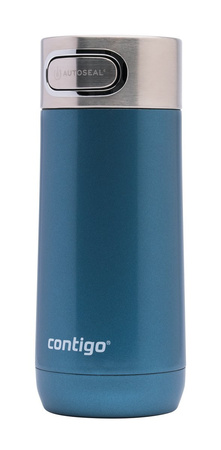 Thermal mug Contigo Luxe Autoseal 360 ml with custom inscription - engraved -  Blue