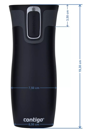 Mug isotherme Contigo West Loop 2.0 470 ml - The Word - Noir