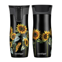 Mug isotherme Contigo West Loop 2.0 470 ml - Tournesols - Noir