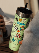 Thermal mug with straw Contigo Luxe Tumbler 720 ml - Summer - Cucumber