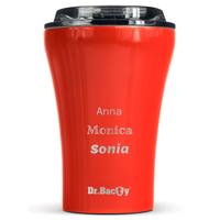 Kubek termiczny do kawy z powłoką ceramiczną Dr.Bacty Apollo - 227 ml - czerwony - Z twoim grawerem