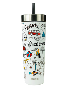 Thermobecher mit strohhalm Contigo Luxe Tumbler 720ml - Summer - Salt
