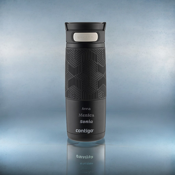 Tasse personnalisée thermiqnue Contigo Transit (Metra) - Noir