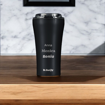 Kubek termiczny do kawy z powłoką ceramiczną Dr.Bacty Apollo - 227 ml - czerwony - Z twoim grawerem