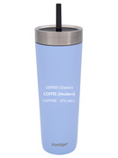 Taza térmica con paja  Luxe Tumbler 720ml con grabado - Periwinkle