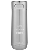 Taza térmica Contigo Luxe 470 ml con grabado - Plata