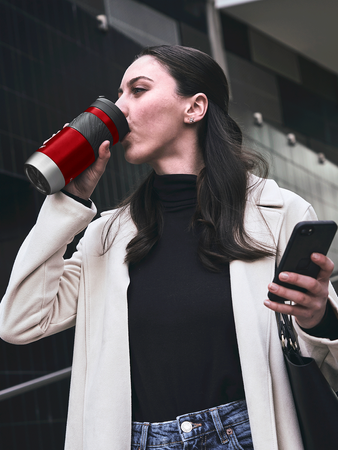 Taza térmica Contigo Byron 470ml con grabado - Rojo