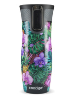 Taza térmica Contigo West Loop 2.0 470 ml - Monstera - Negro