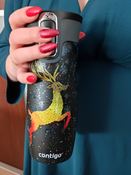 Thermal Mug Contigo West Loop 470 ml - Matte Black - Reindeer